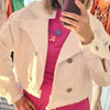 White denim jacket always in trend