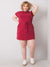 Damenkleid Plussize - Damentunika Plussize - Sommerkleid in Plussize Damenkleid mit Gürtel in Plussize - Shirtkleid Plussize - Swytmode