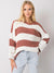 Wollpullover mit Streifen in Causal Stil S-XXL - Swytmode