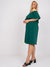 Einfarbiges Damenkleid Plussize  schulterfrei XL-4XL - Swytmode