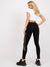 Damen Sportleggings Schwarz - Sportleggings mit Netz und hoher Taille - Dameleggings mit Netz - Swytmode