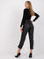 Hose 7/8 mit hoher Taille in Eco Leder Schwarz S-XL - Swytmode