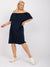 Einfarbiges Damenkleid Plussize  schulterfrei XL-4XL - Swytmode