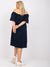 Einfarbiges Damenkleid Plussize  schulterfrei XL-4XL - Swytmode