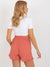 Damenshorts mit Spitze - Damenshorts aus Viskose - Damenshorts mit hoher Taille - Swytmode