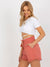 Damenshorts mit Spitze - Damenshorts aus Viskose - Damenshorts mit hoher Taille - Swytmode