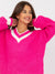 Damenpullover mit V-Ausschnitt - Strickpullover mit V-Ausschnitt S-XXL - Swytmode