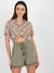 Damenshorts mit Spitze - Damenshorts aus Viskose - Damenshorts mit hoher Taille - Swytmode