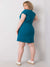 Damenkleid Plussize - Damentunika Plussize - Sommerkleid in Plussize Damenkleid mit Gürtel in Plussize - Shirtkleid Plussize - Swytmode