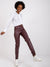 Stylische Leggings aus Kunstleder mit hoher Taille S-XL - Swytmode